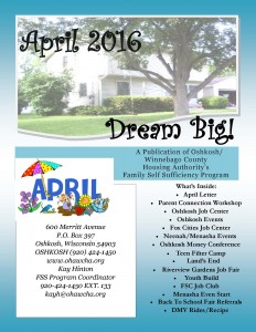 April Newsletter 2016 first page